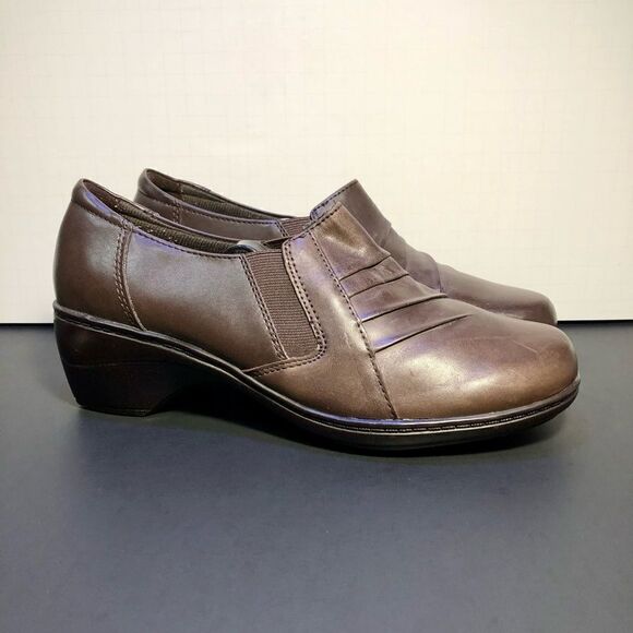 Womens THOM MCAN Brown Wedge Slip On Shoes / Size 8.5 - Picture 1 of 9